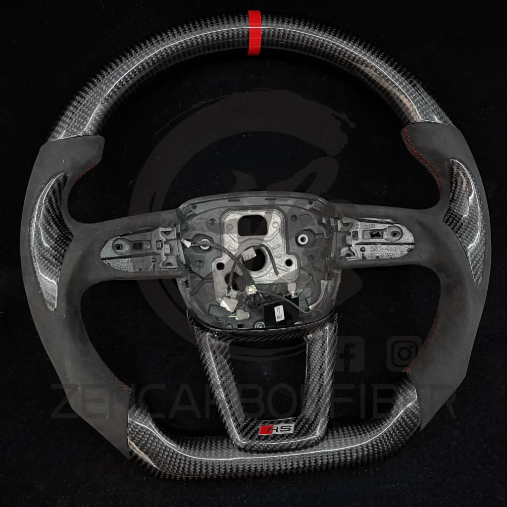 IN STOCK - 2021-2025 Audi B9.5 A/S/RS 4/5 S/RS Q7/8 Carbon Fiber Steering Wheel