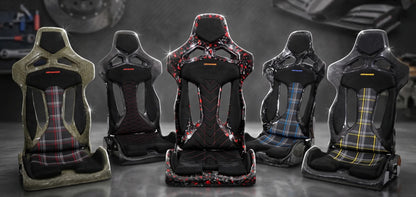 Kevmanns "GT Touring" Reclinable Full Carbon Fiber Bucket Seat